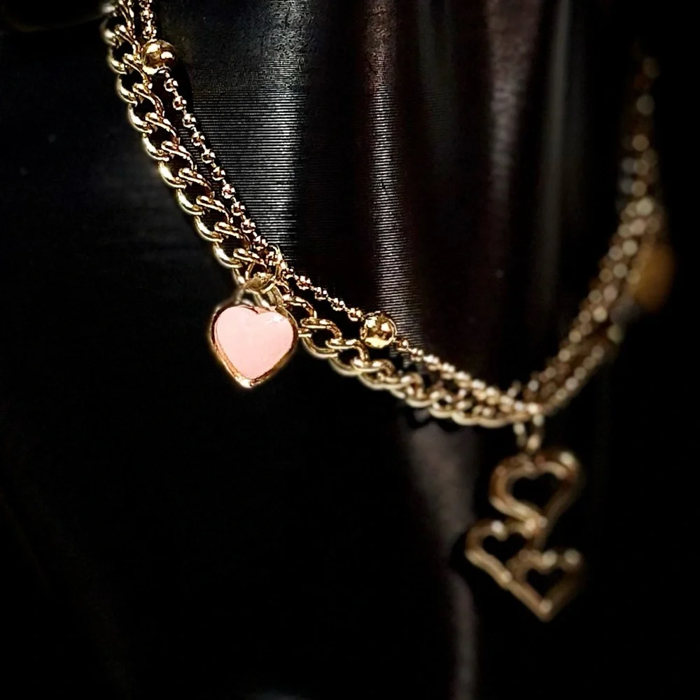 Gold Heart Charm Bracelet - Picture 3 of 5